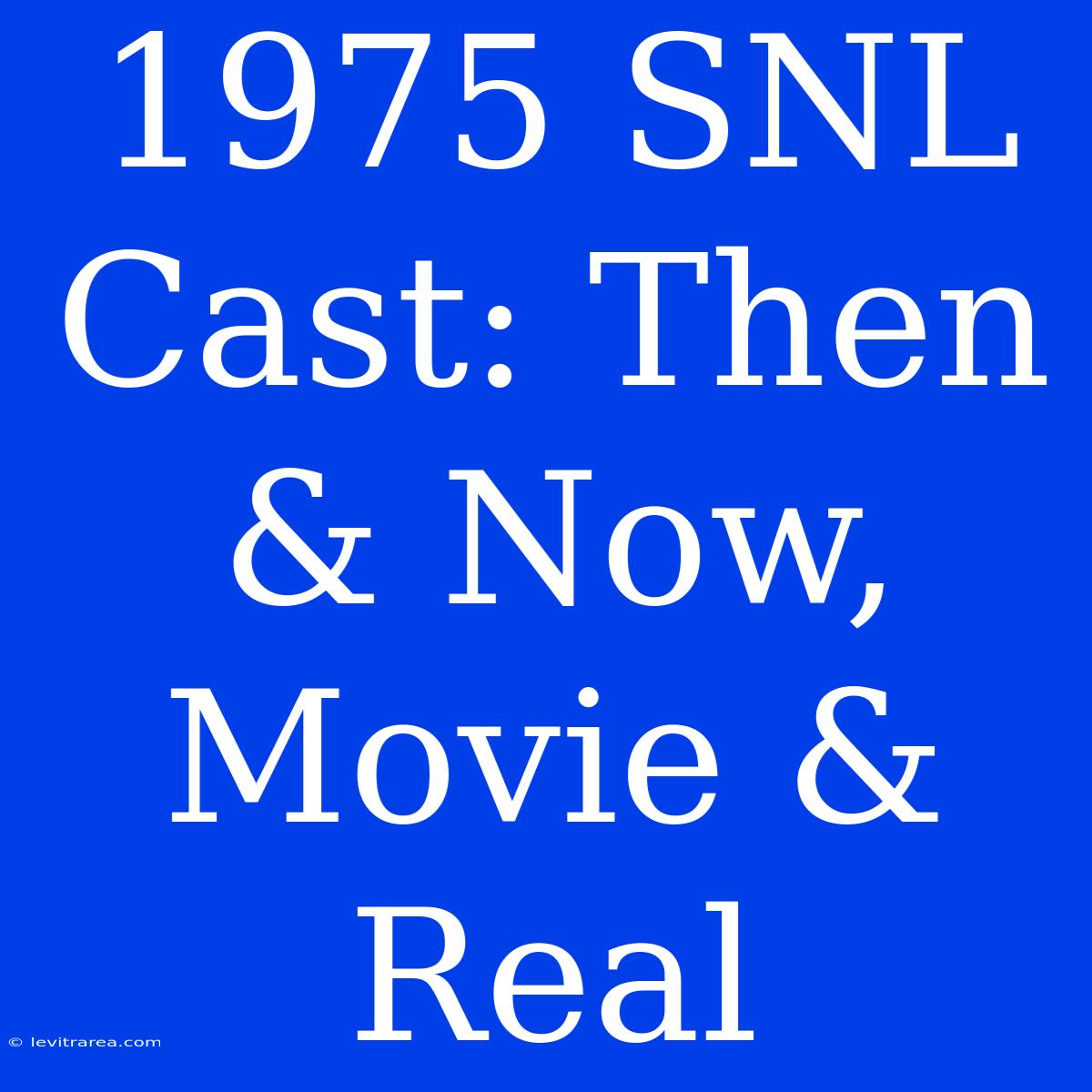 1975 SNL Cast: Then & Now, Movie & Real