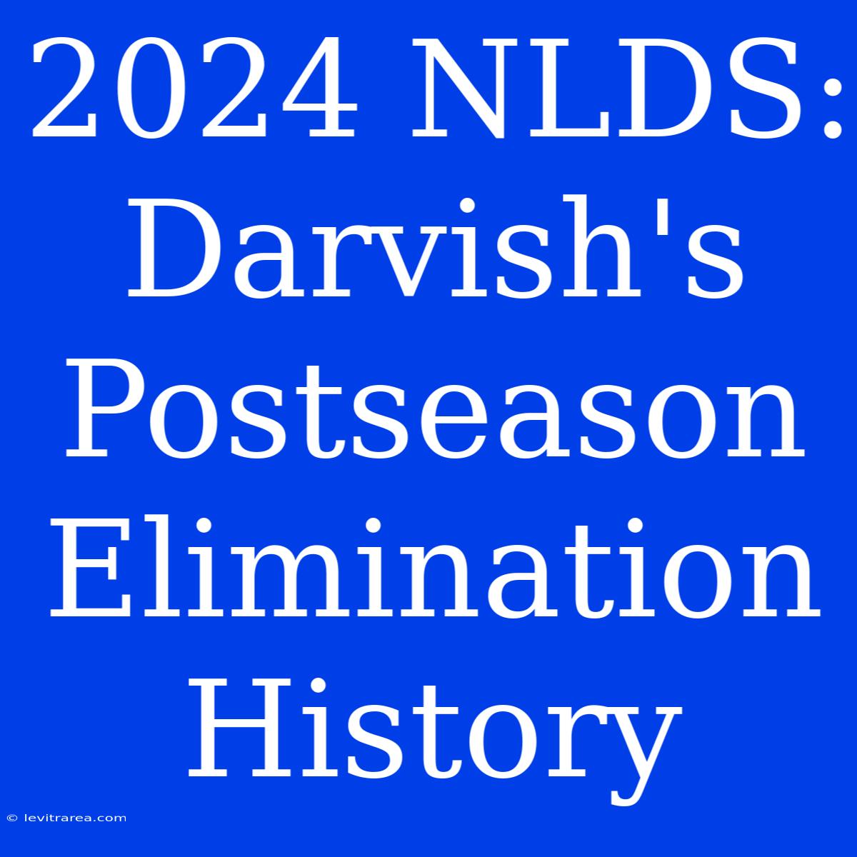 2024 NLDS: Darvish's Postseason Elimination History