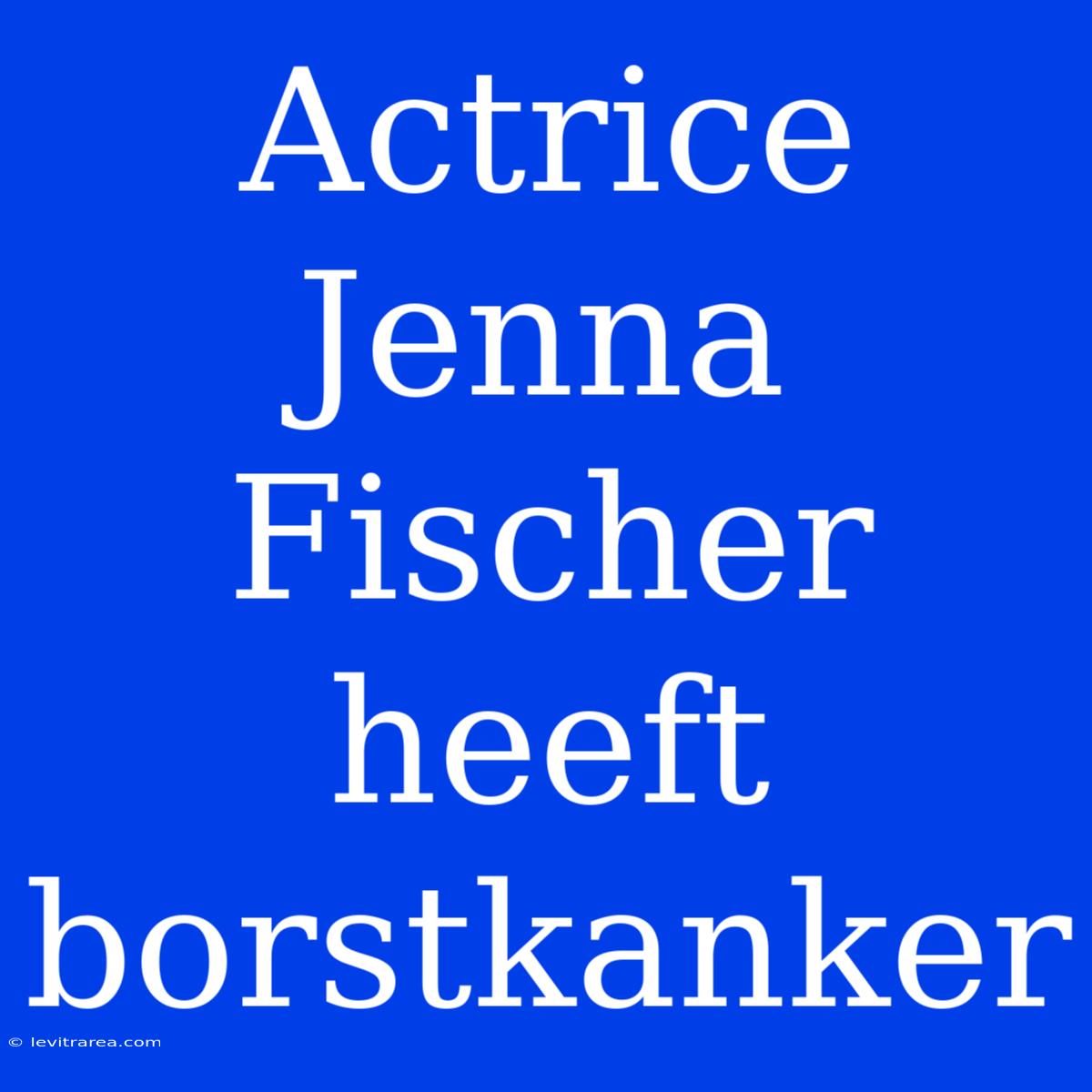 Actrice Jenna Fischer Heeft Borstkanker 