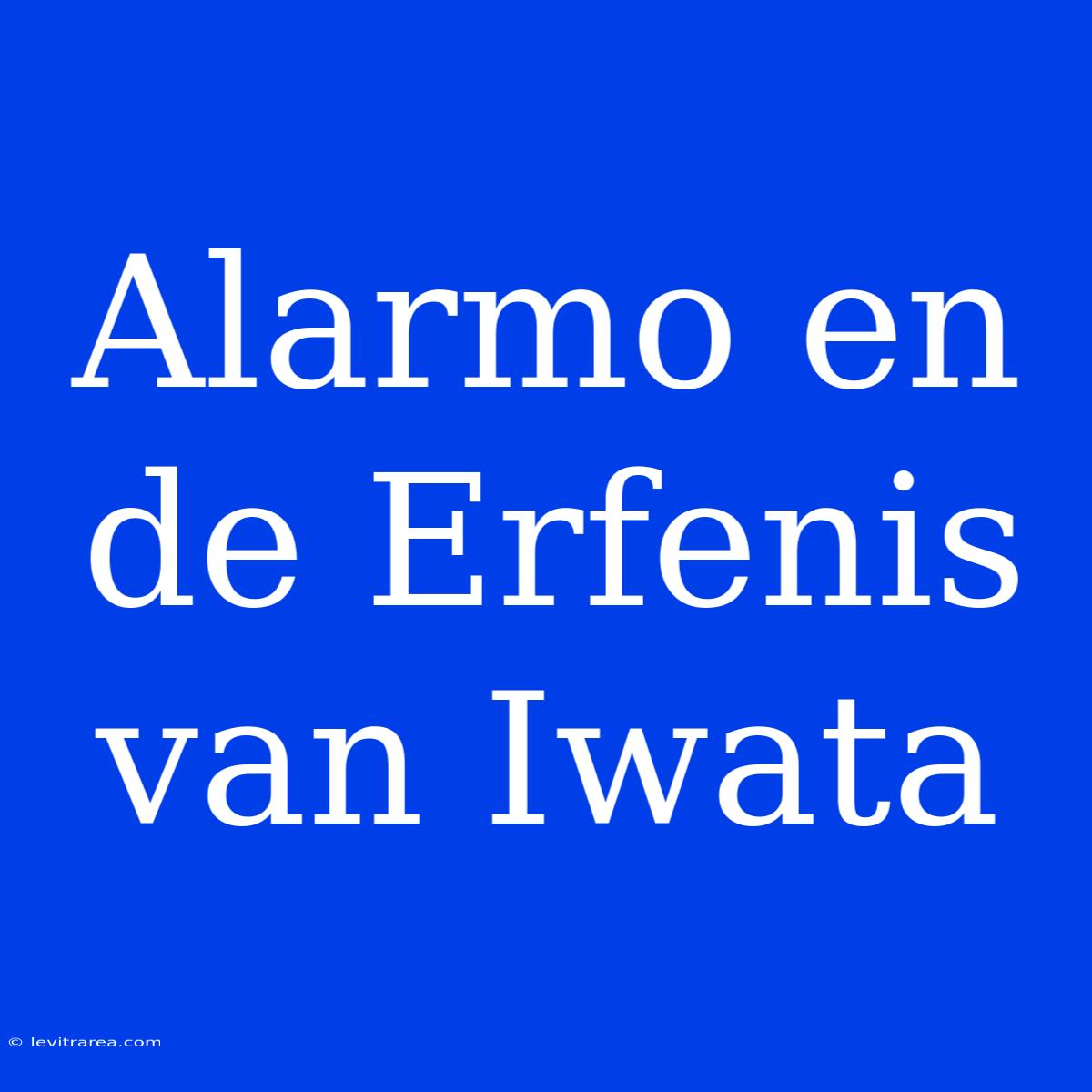 Alarmo En De Erfenis Van Iwata