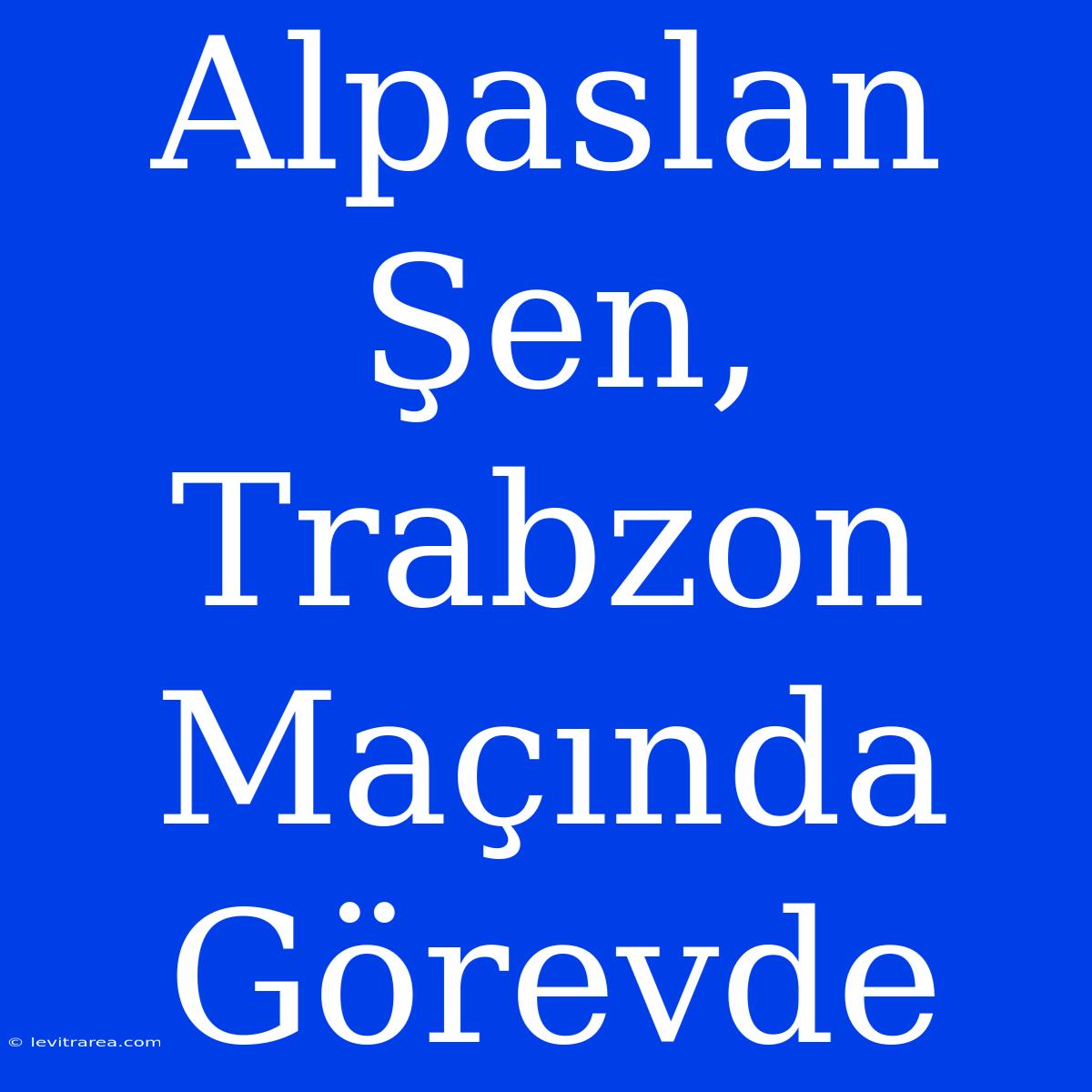 Alpaslan Şen, Trabzon Maçında Görevde