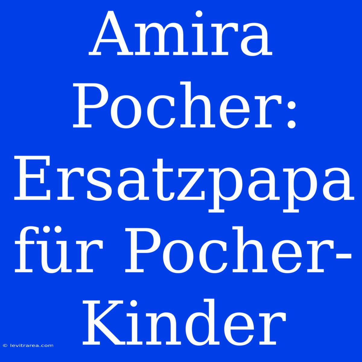 Amira Pocher: Ersatzpapa Für Pocher-Kinder 