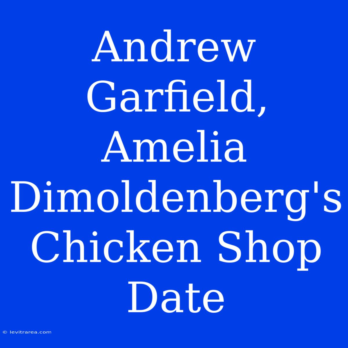 Andrew Garfield, Amelia Dimoldenberg's Chicken Shop Date