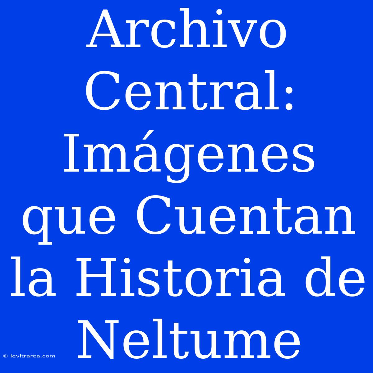 Archivo Central: Imágenes Que Cuentan La Historia De Neltume