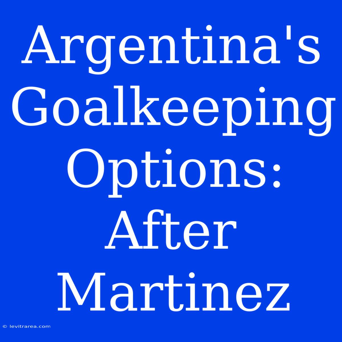 Argentina's Goalkeeping Options: After Martinez 