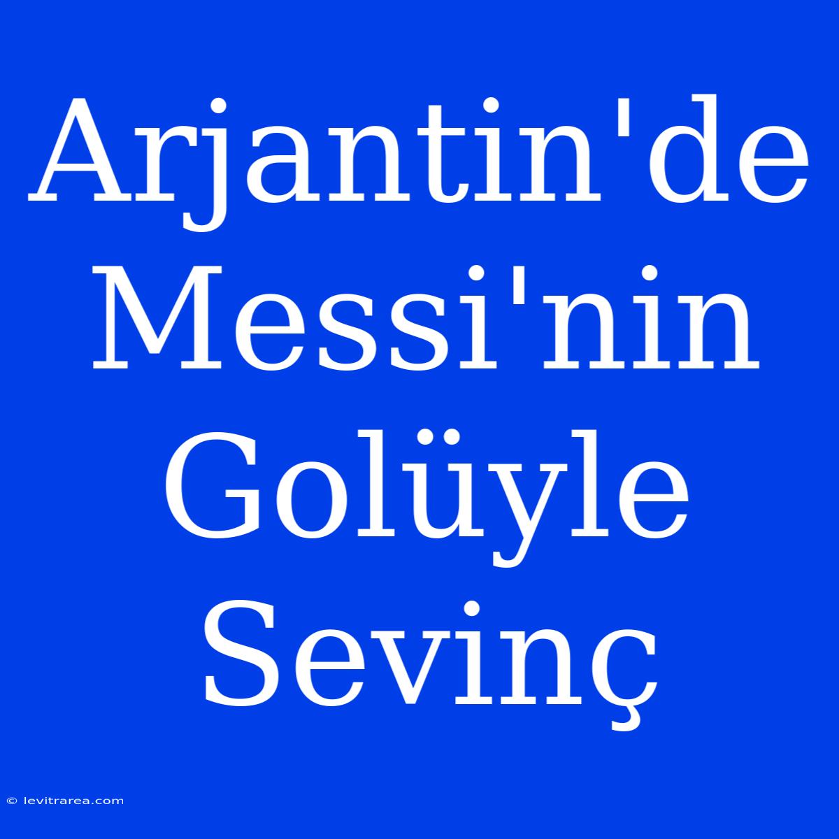 Arjantin'de Messi'nin Golüyle Sevinç