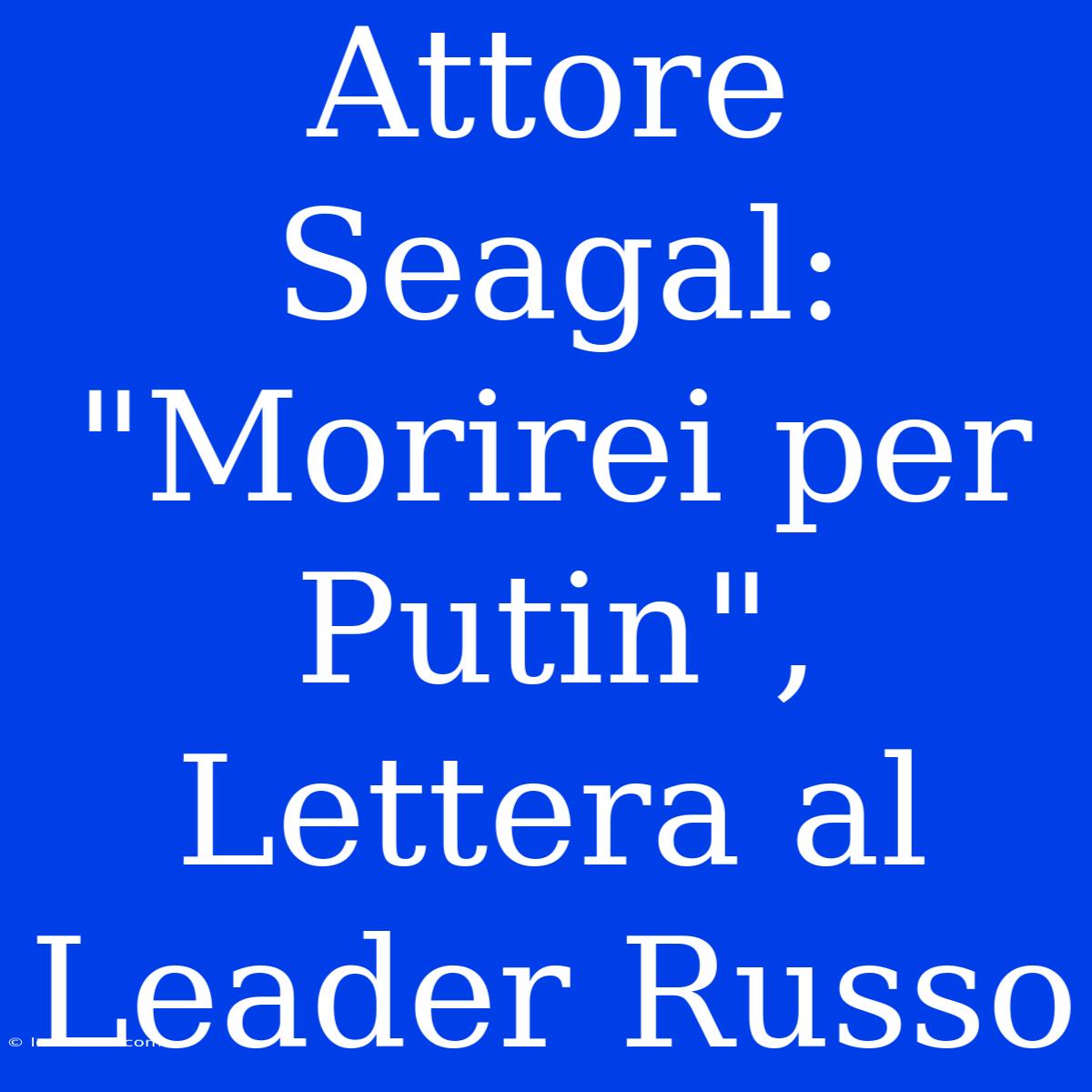 Attore Seagal: 