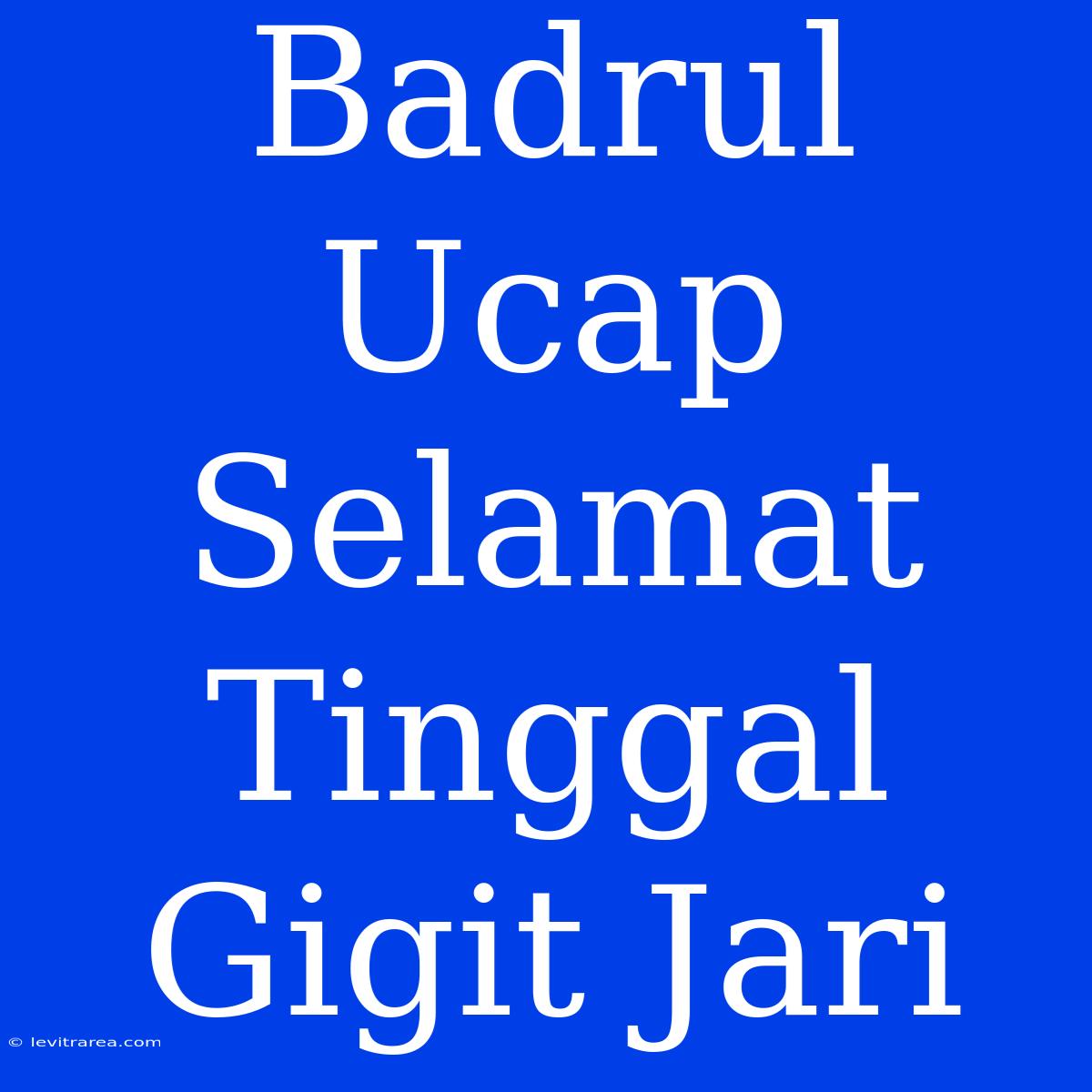 Badrul Ucap Selamat Tinggal Gigit Jari