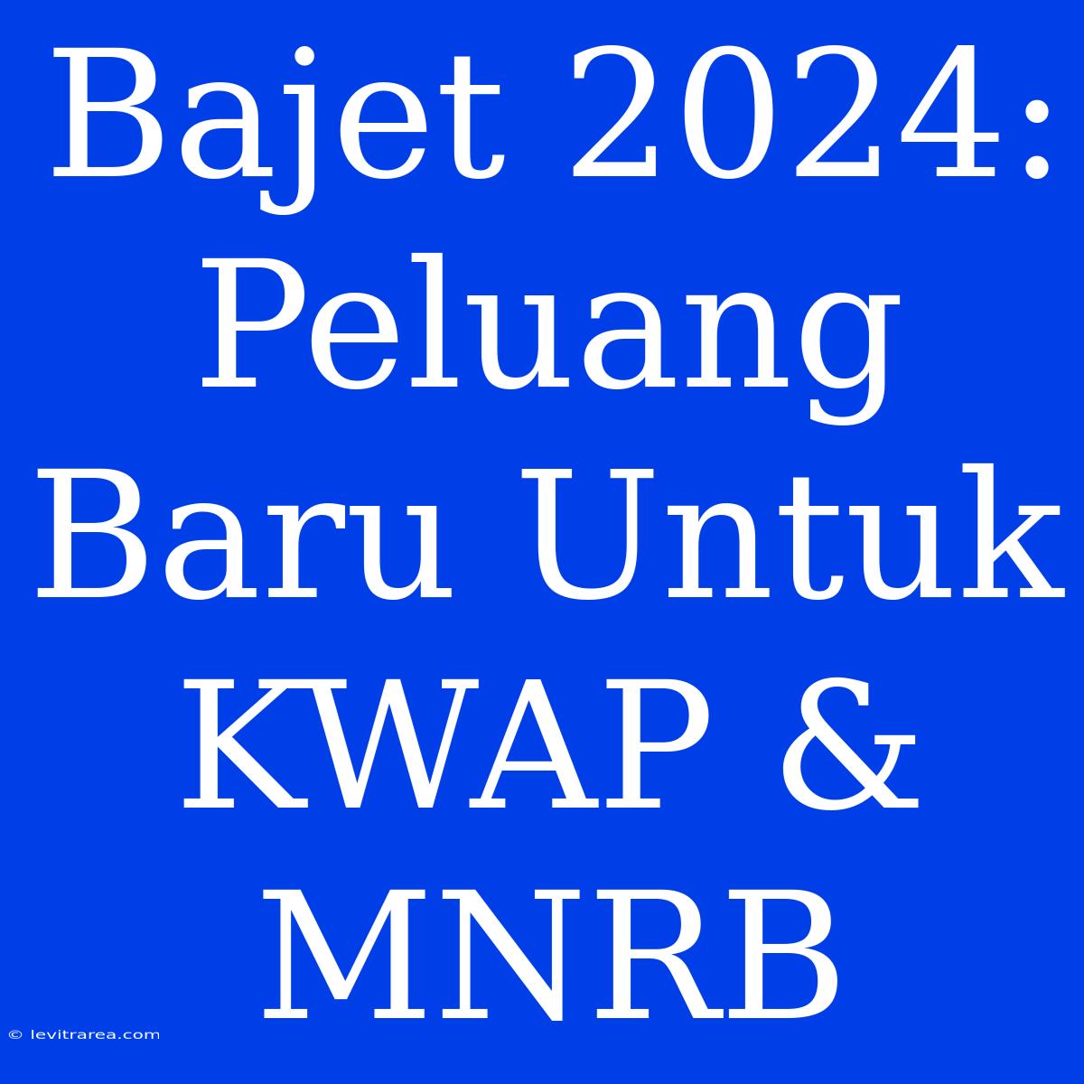 Bajet 2024: Peluang Baru Untuk KWAP & MNRB