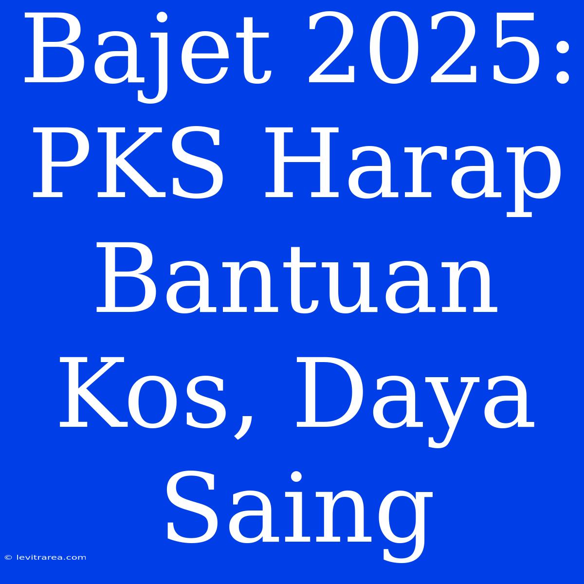 Bajet 2025: PKS Harap Bantuan Kos, Daya Saing