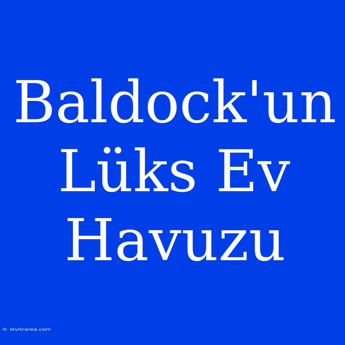 Baldock'un Lüks Ev Havuzu