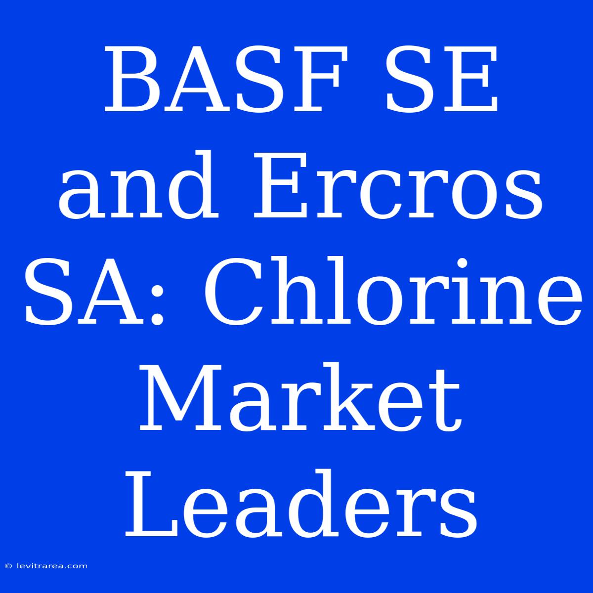 BASF SE And Ercros SA: Chlorine Market Leaders