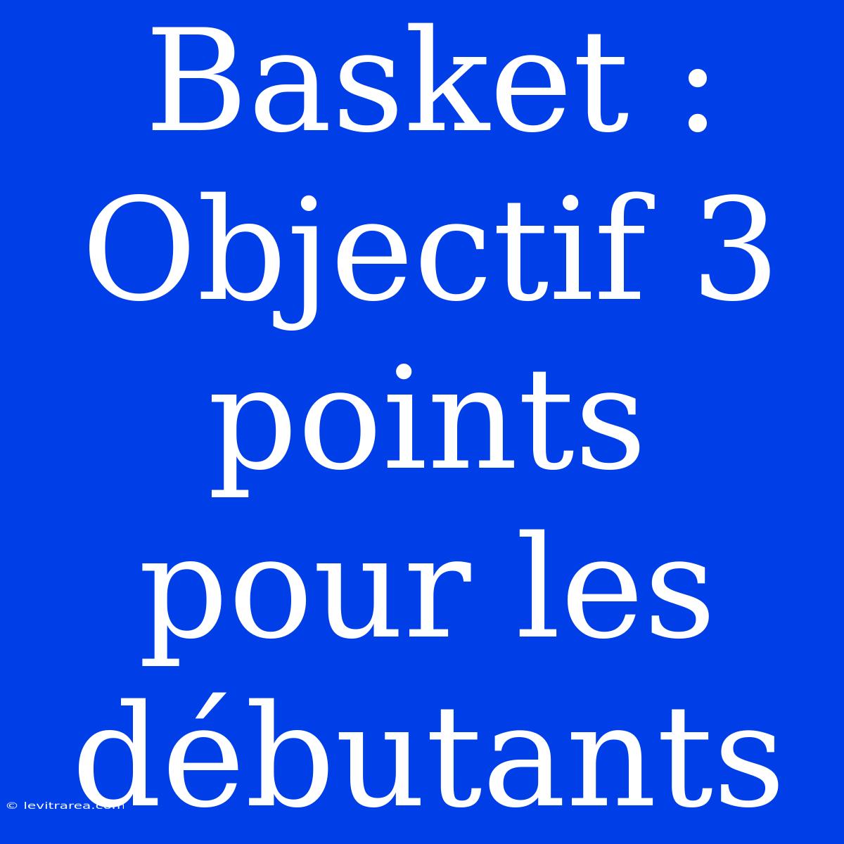 Basket : Objectif 3 Points Pour Les Débutants