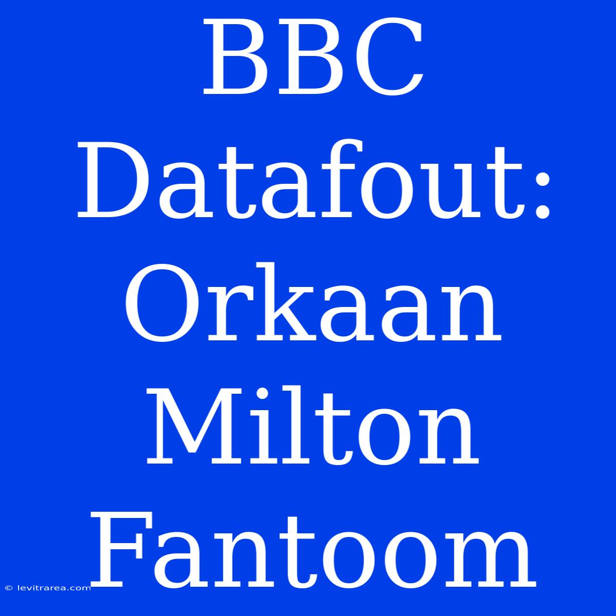 BBC Datafout: Orkaan Milton Fantoom