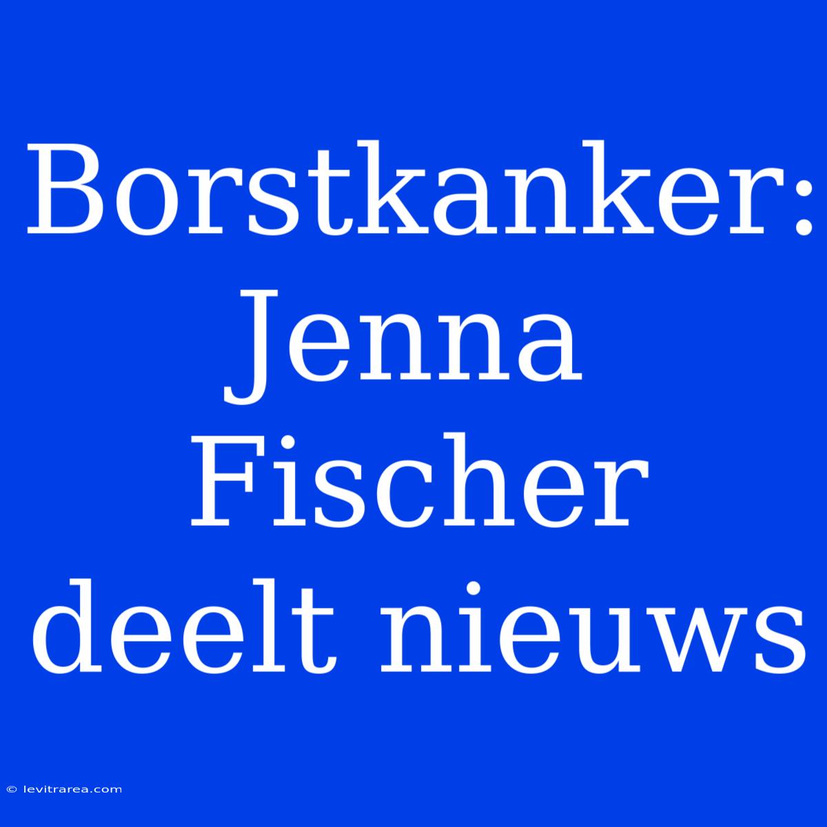 Borstkanker: Jenna Fischer Deelt Nieuws