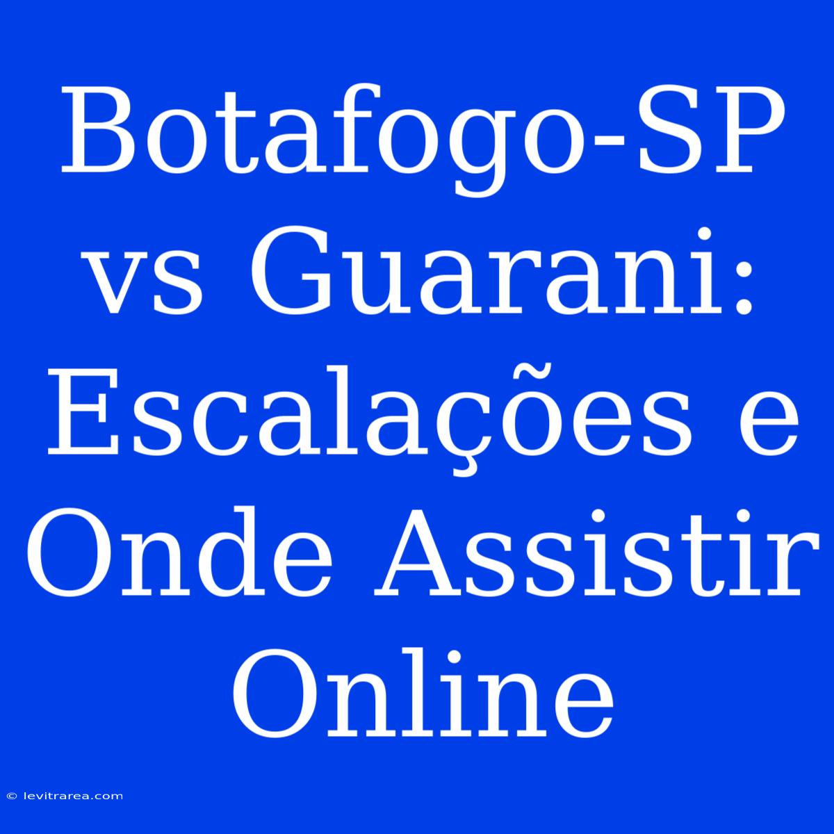 Botafogo-SP Vs Guarani: Escalações E Onde Assistir Online