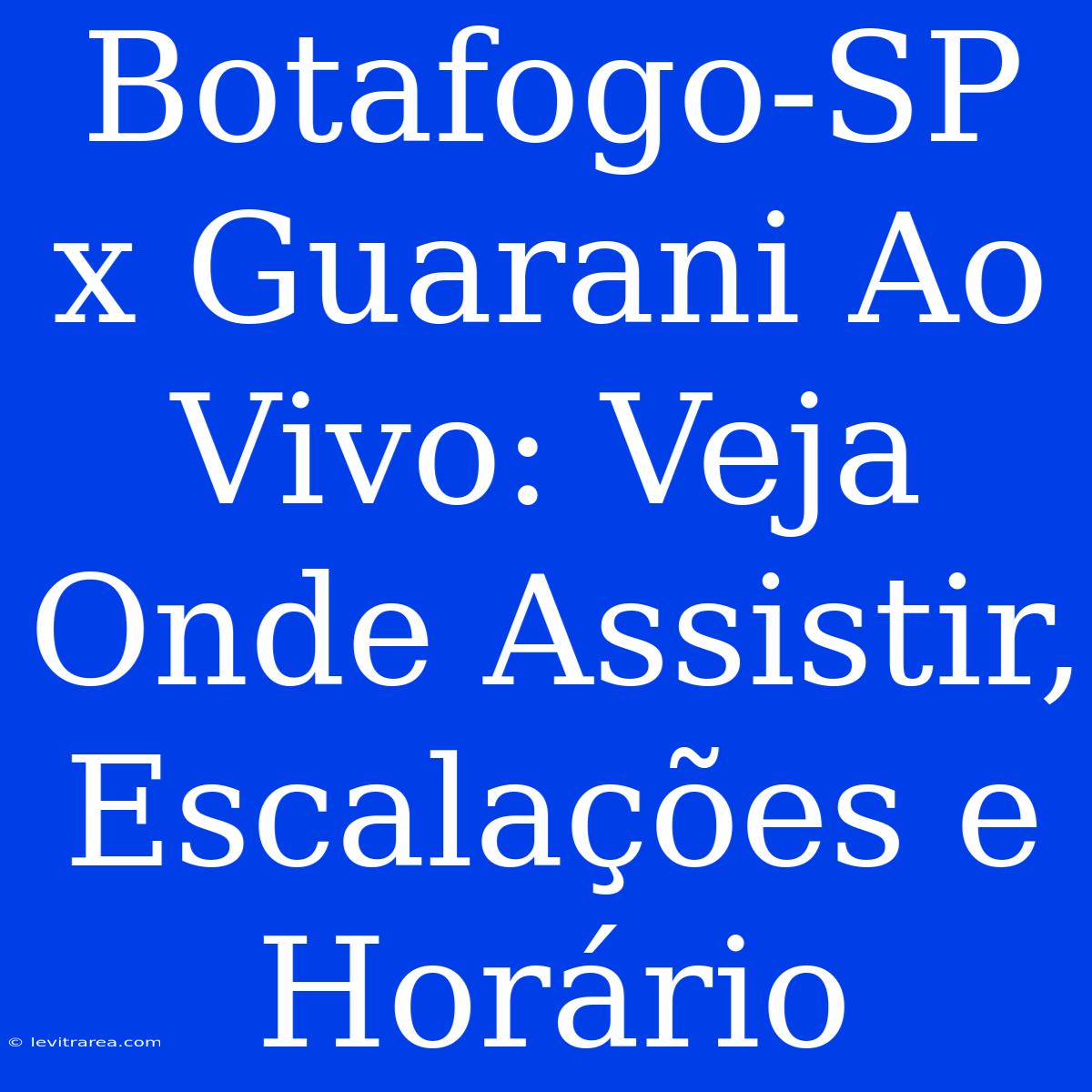 Botafogo-SP X Guarani Ao Vivo: Veja Onde Assistir, Escalações E Horário