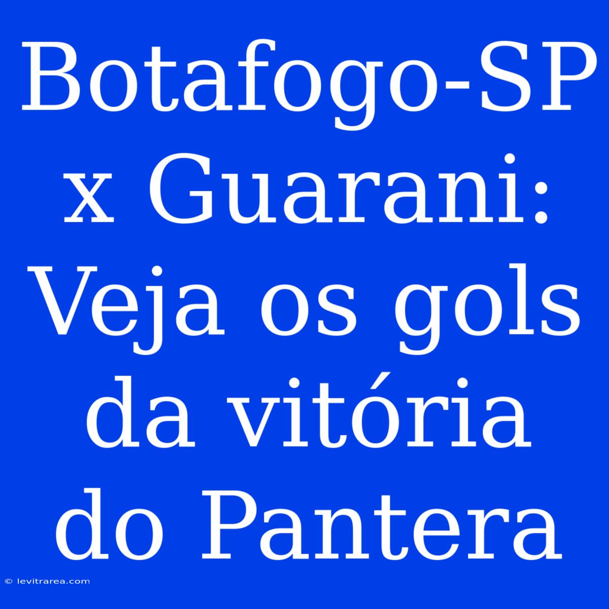 Botafogo-SP X Guarani: Veja Os Gols Da Vitória Do Pantera