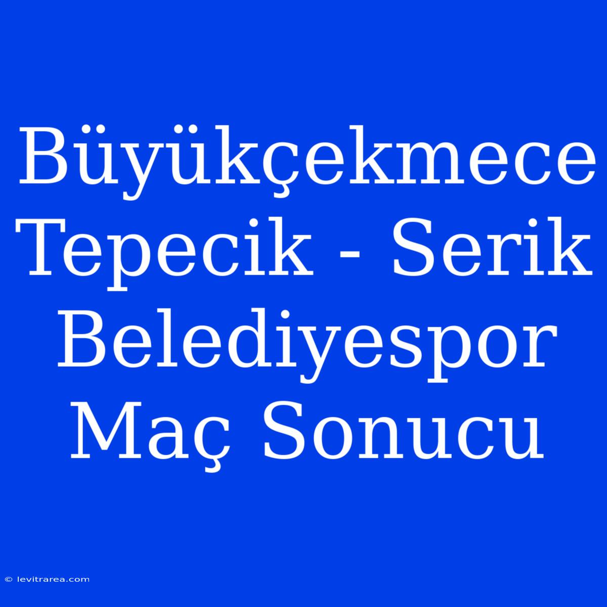 Büyükçekmece Tepecik - Serik Belediyespor Maç Sonucu