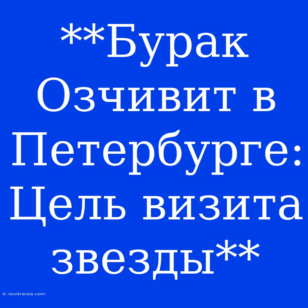 **Бурак Озчивит В Петербурге: Цель Визита Звезды**