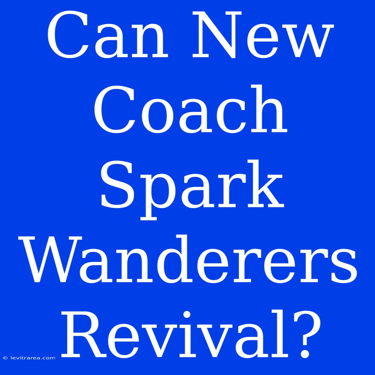 Can New Coach Spark Wanderers Revival?