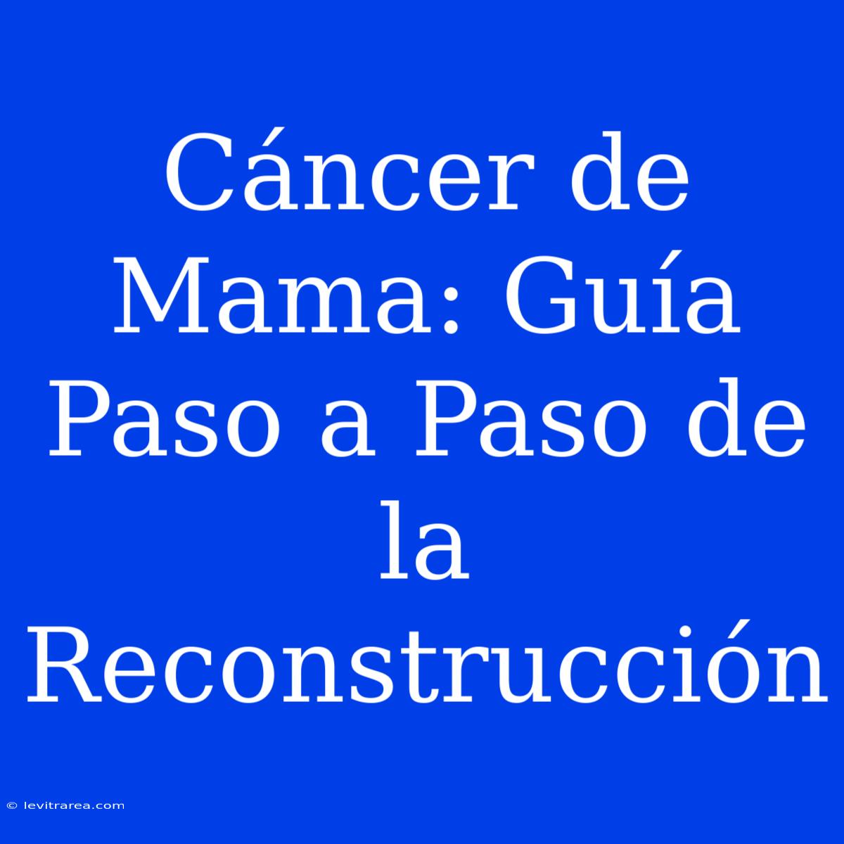 Cáncer De Mama: Guía Paso A Paso De La Reconstrucción 