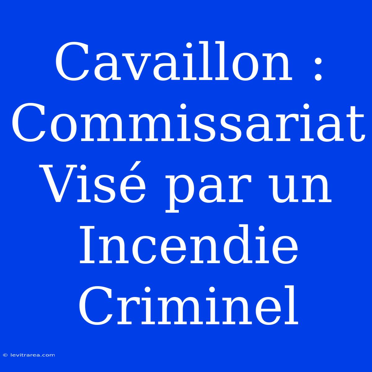 Cavaillon : Commissariat Visé Par Un Incendie Criminel