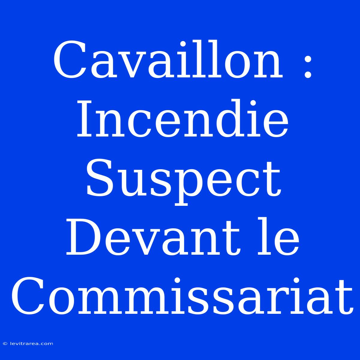 Cavaillon : Incendie Suspect Devant Le Commissariat