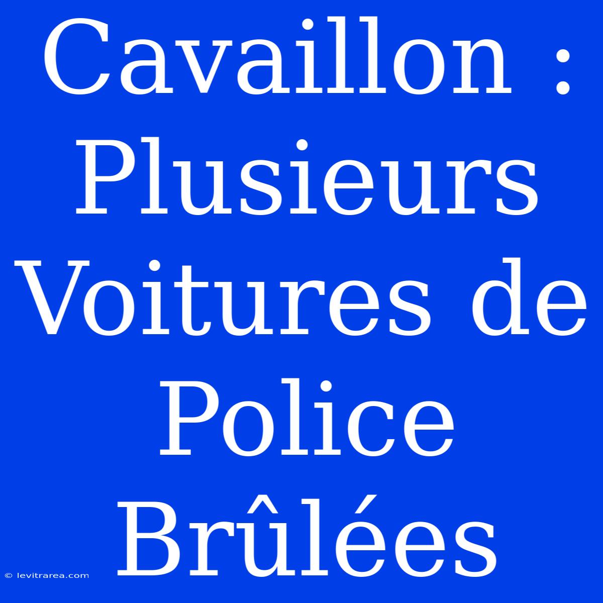 Cavaillon : Plusieurs Voitures De Police Brûlées 