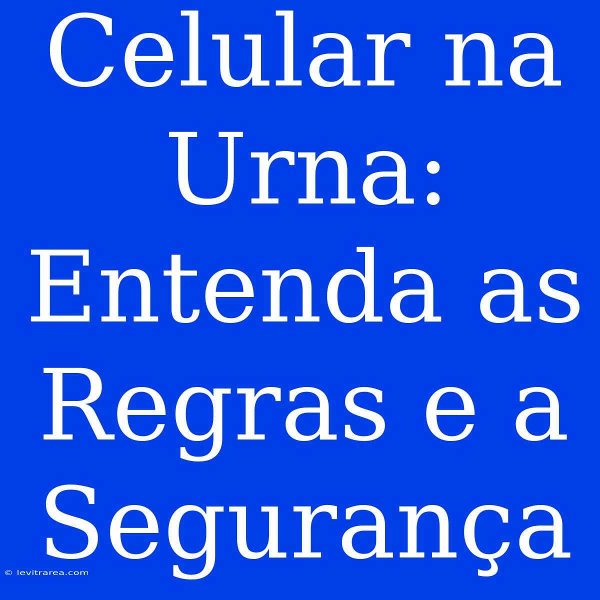 Celular Na Urna: Entenda As Regras E A Segurança