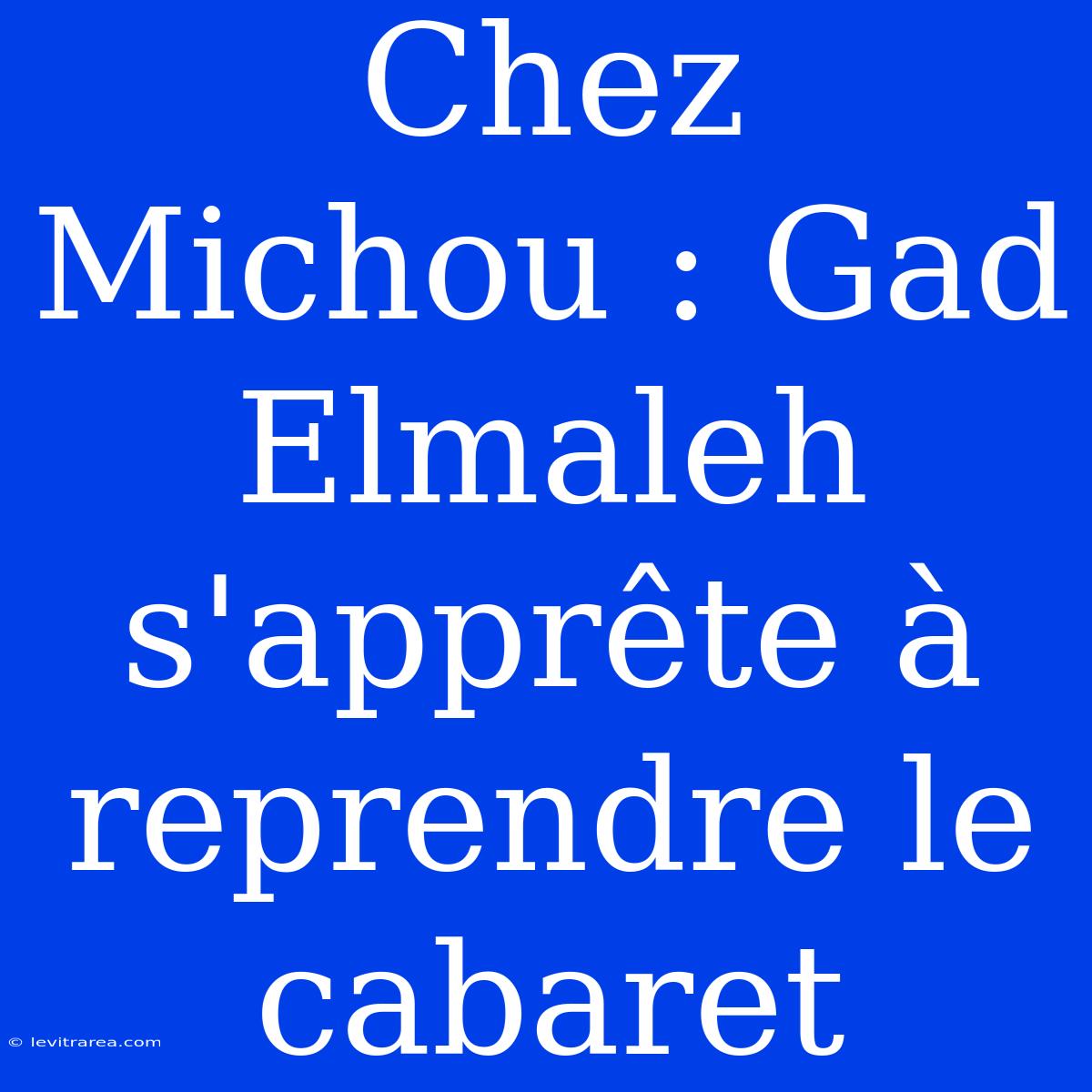 Chez Michou : Gad Elmaleh S'apprête À Reprendre Le Cabaret