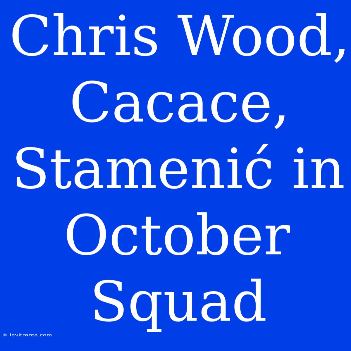 Chris Wood, Cacace, Stamenić In October Squad