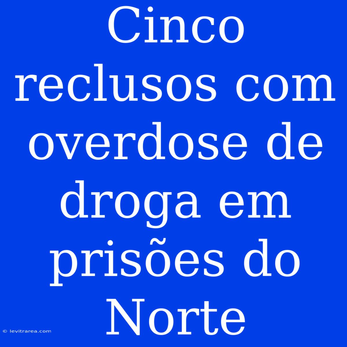 Cinco Reclusos Com Overdose De Droga Em Prisões Do Norte