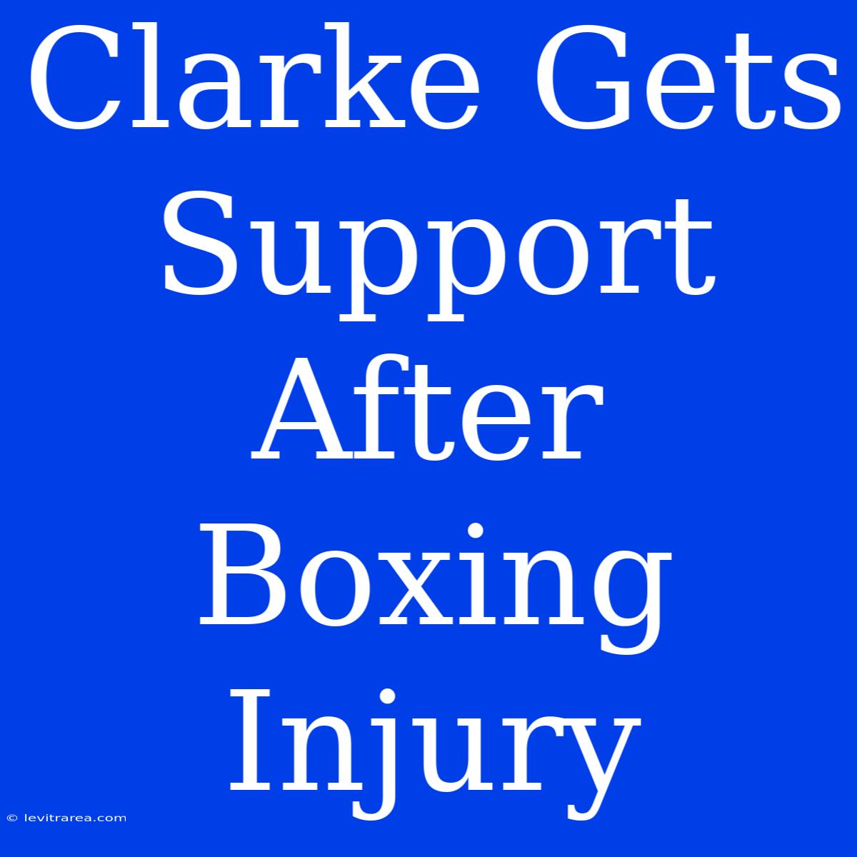 Clarke Gets Support After Boxing Injury