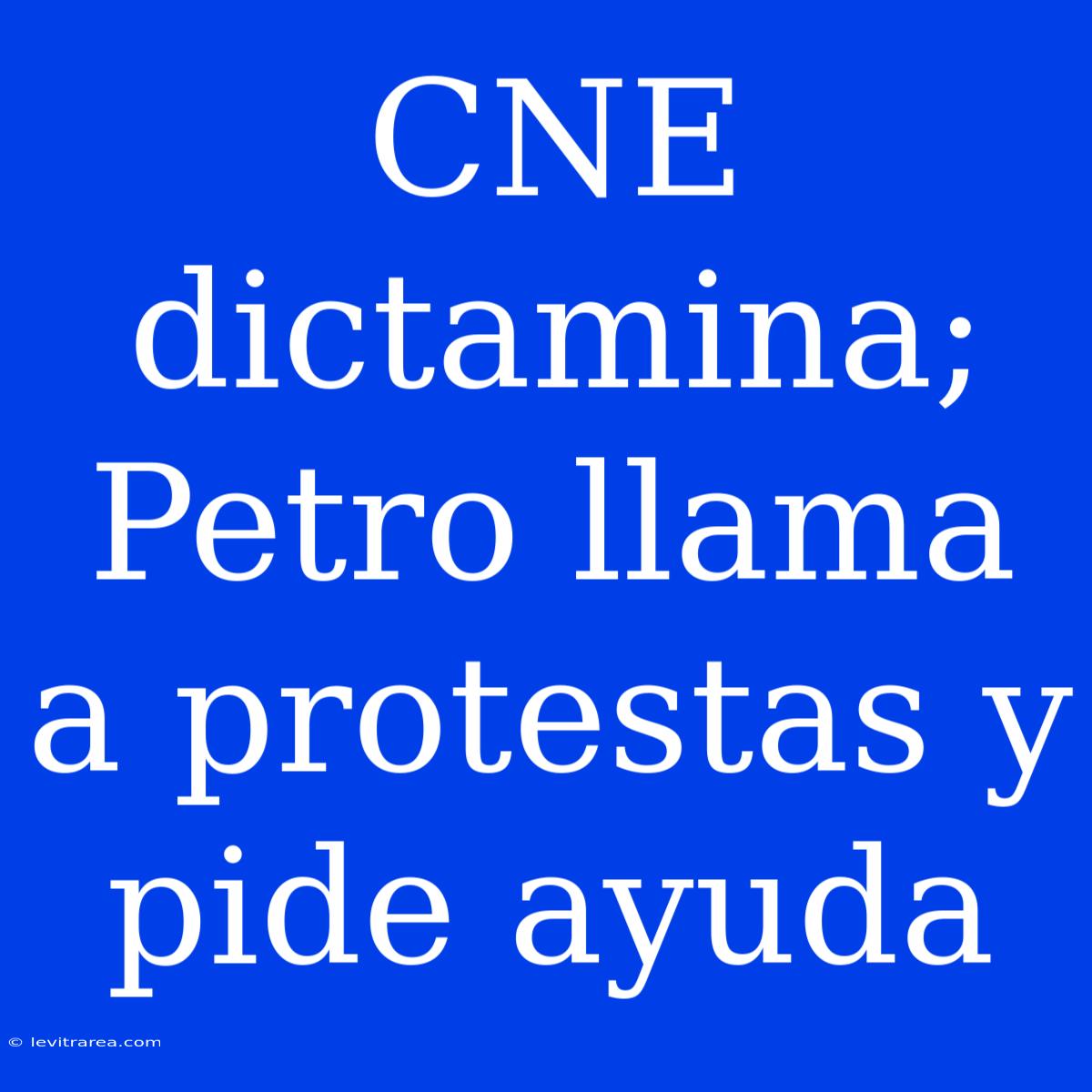 CNE Dictamina; Petro Llama A Protestas Y Pide Ayuda