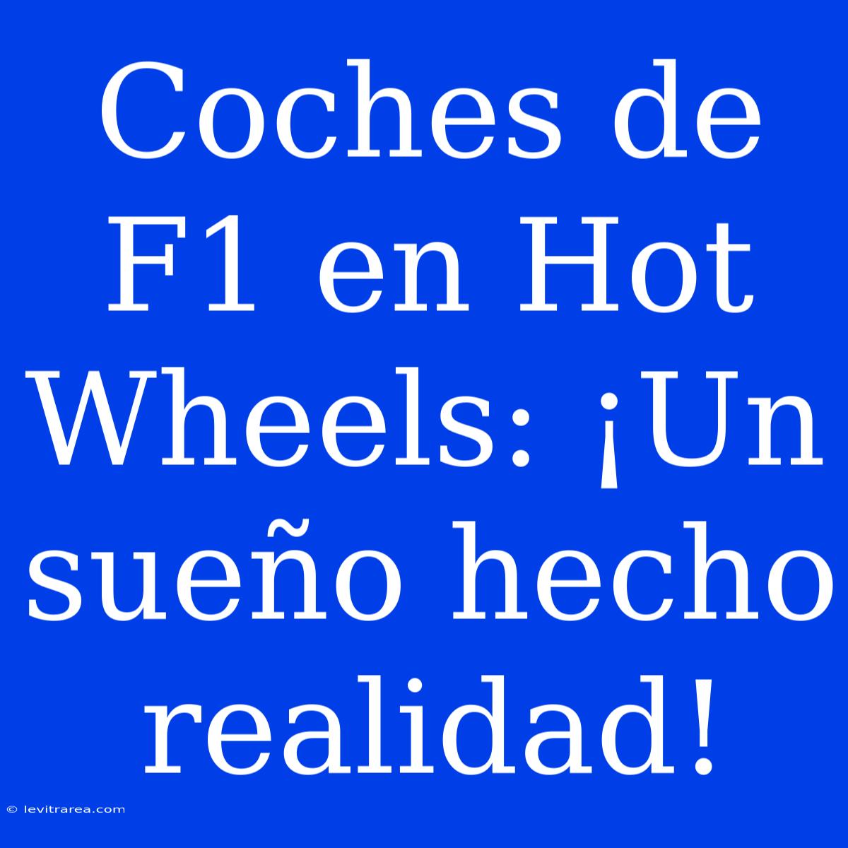 Coches De F1 En Hot Wheels: ¡Un Sueño Hecho Realidad!