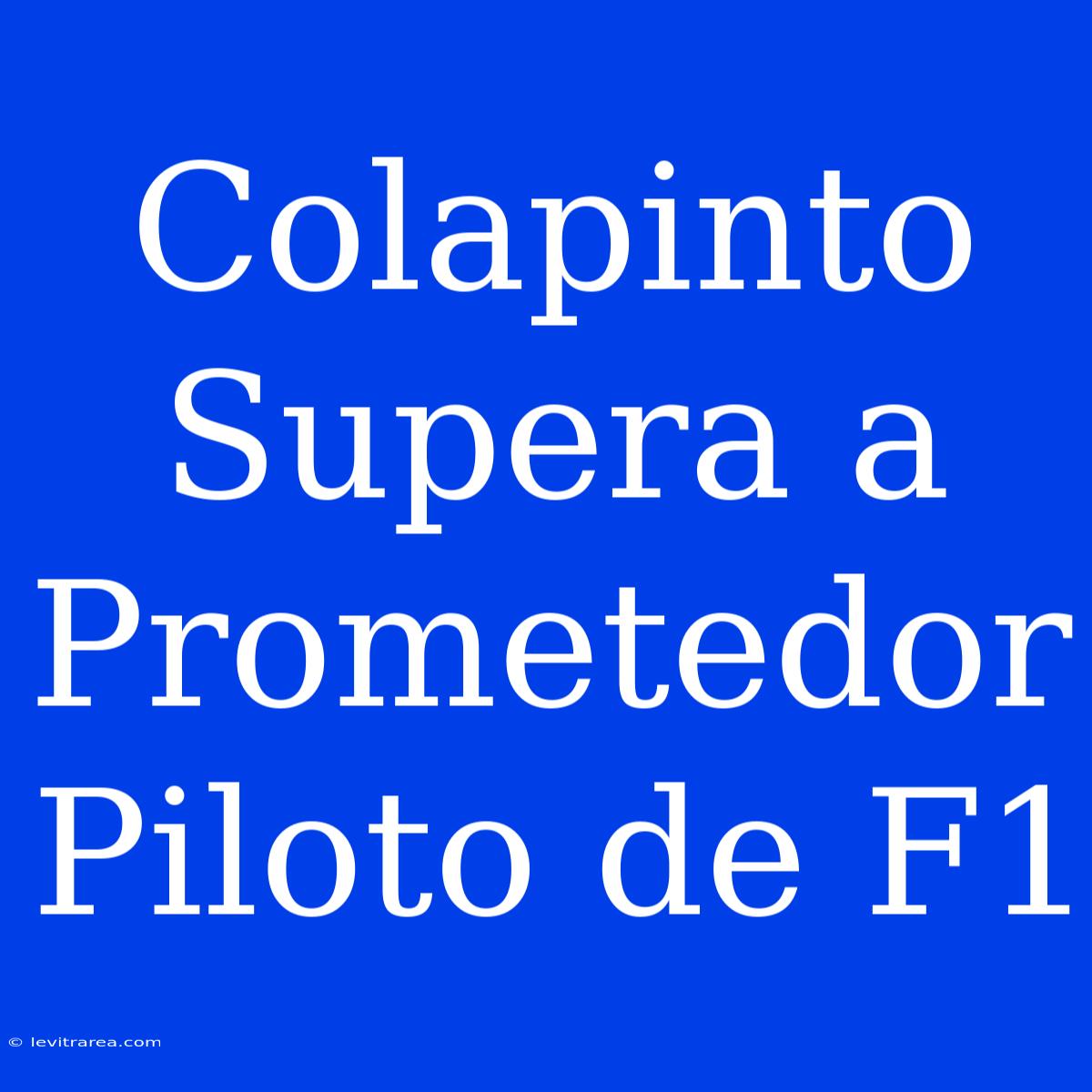 Colapinto Supera A Prometedor Piloto De F1