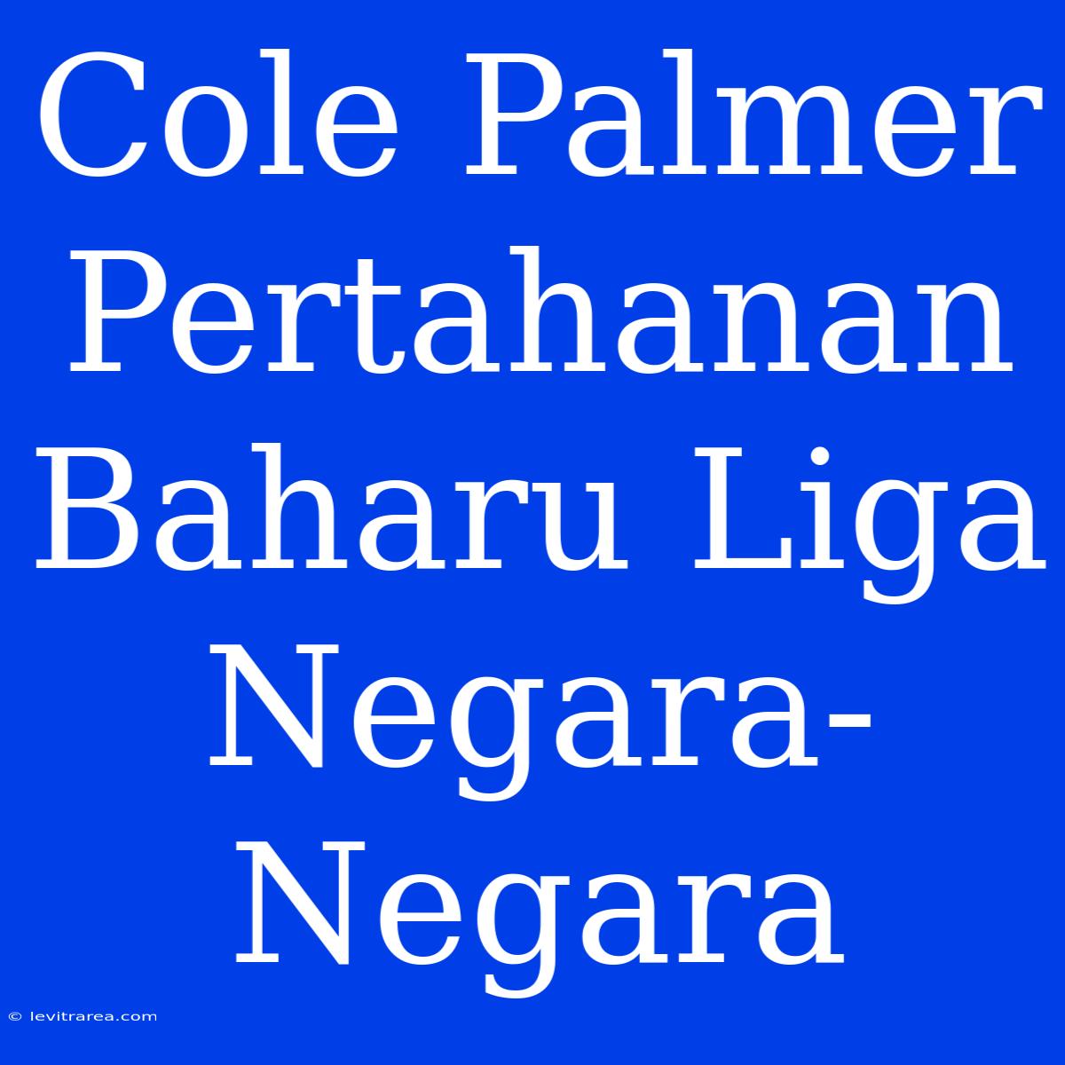 Cole Palmer Pertahanan Baharu Liga Negara-Negara