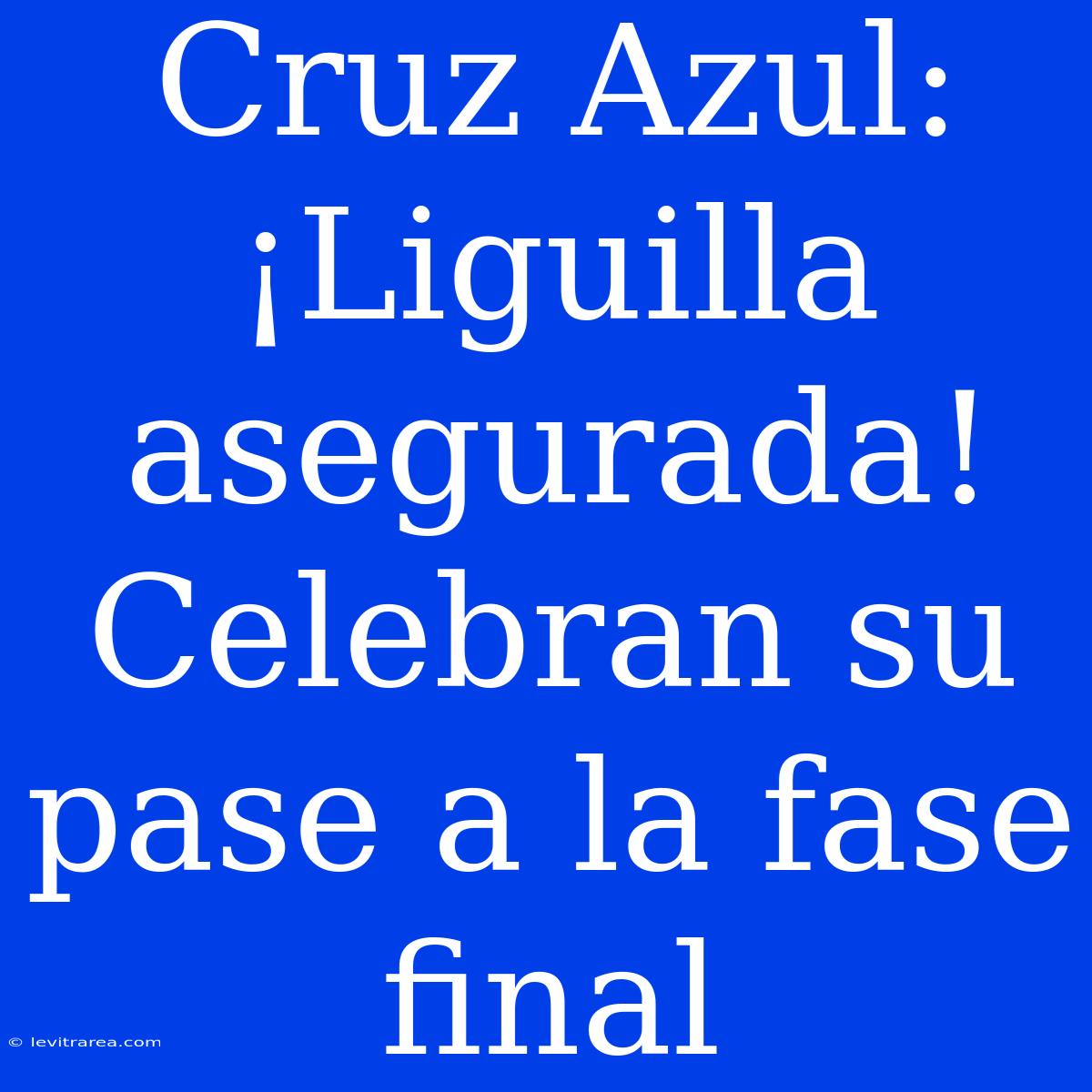 Cruz Azul: ¡Liguilla Asegurada! Celebran Su Pase A La Fase Final