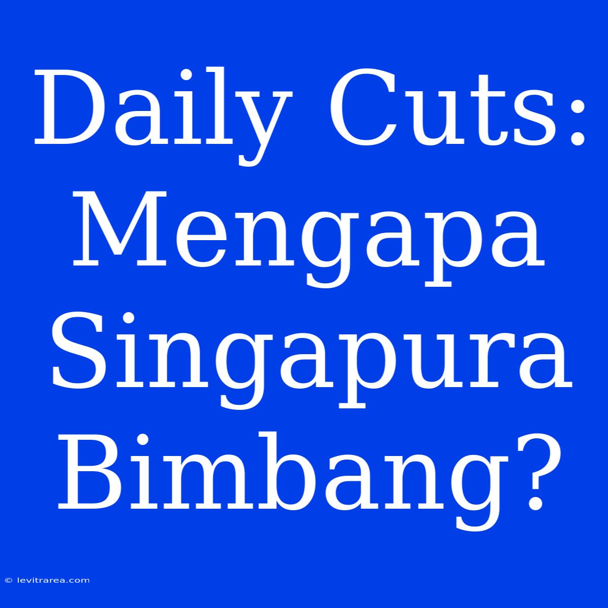 Daily Cuts: Mengapa Singapura Bimbang?