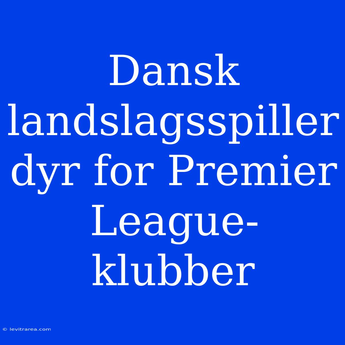 Dansk Landslagsspiller Dyr For Premier League-klubber