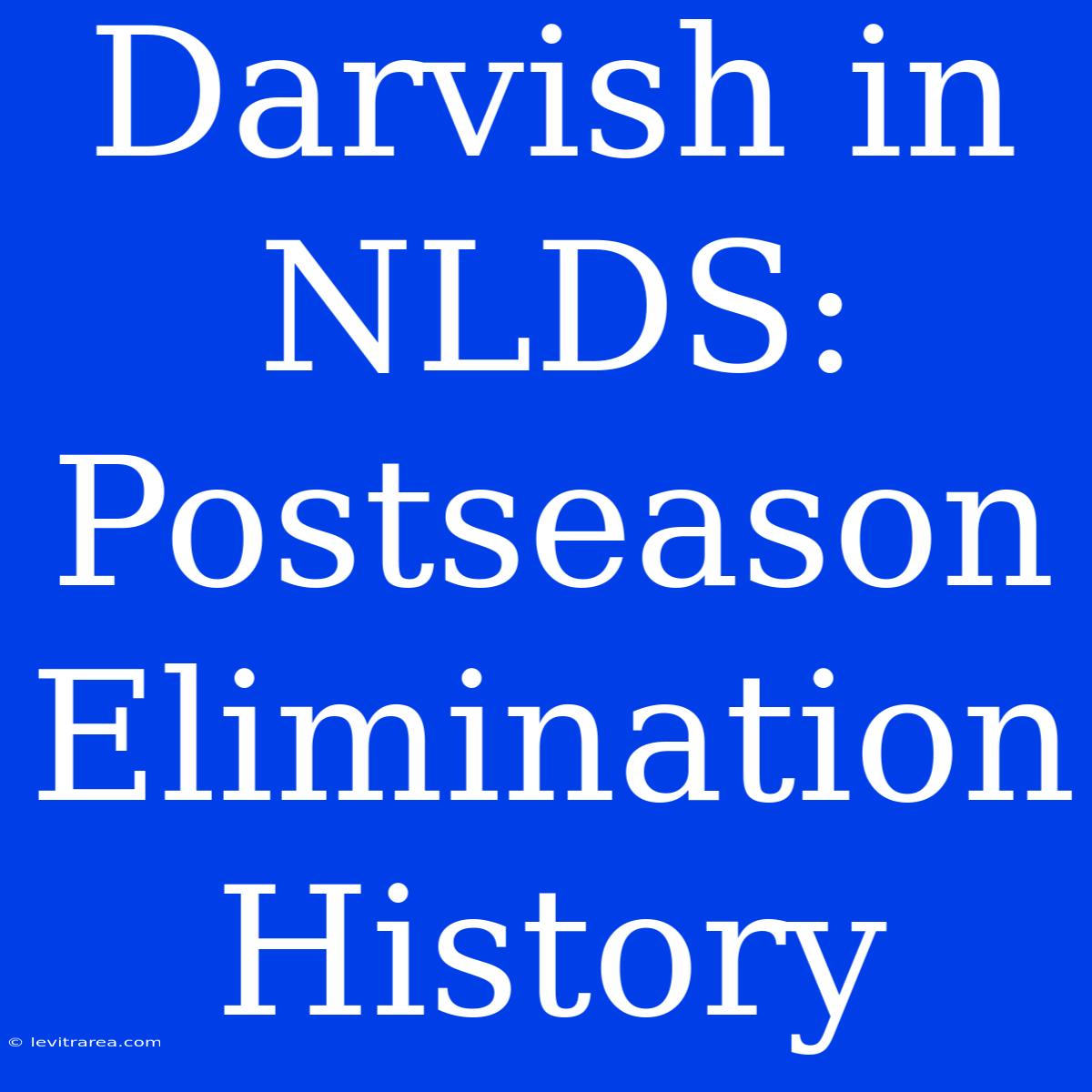 Darvish In NLDS: Postseason Elimination History