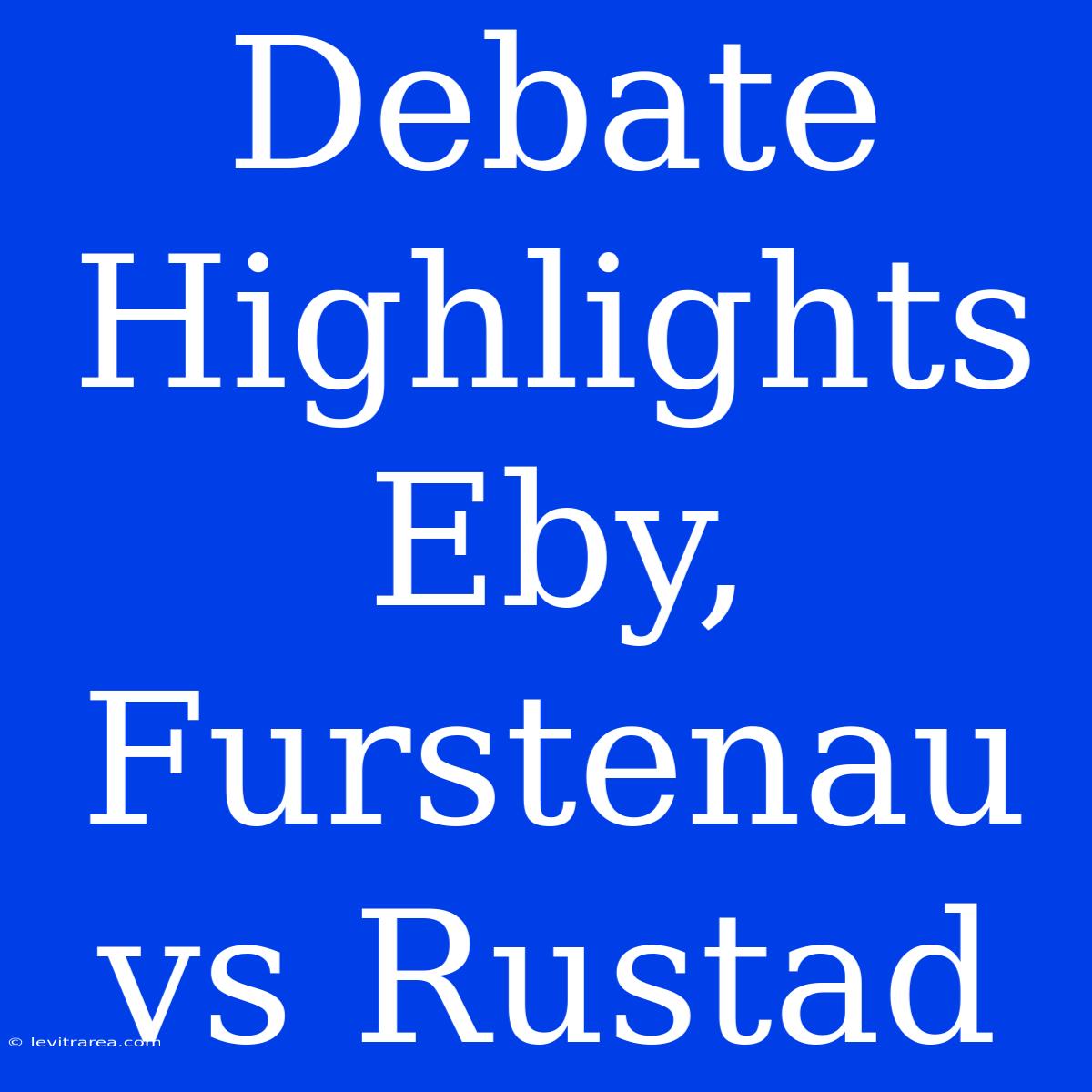 Debate Highlights Eby, Furstenau Vs Rustad 