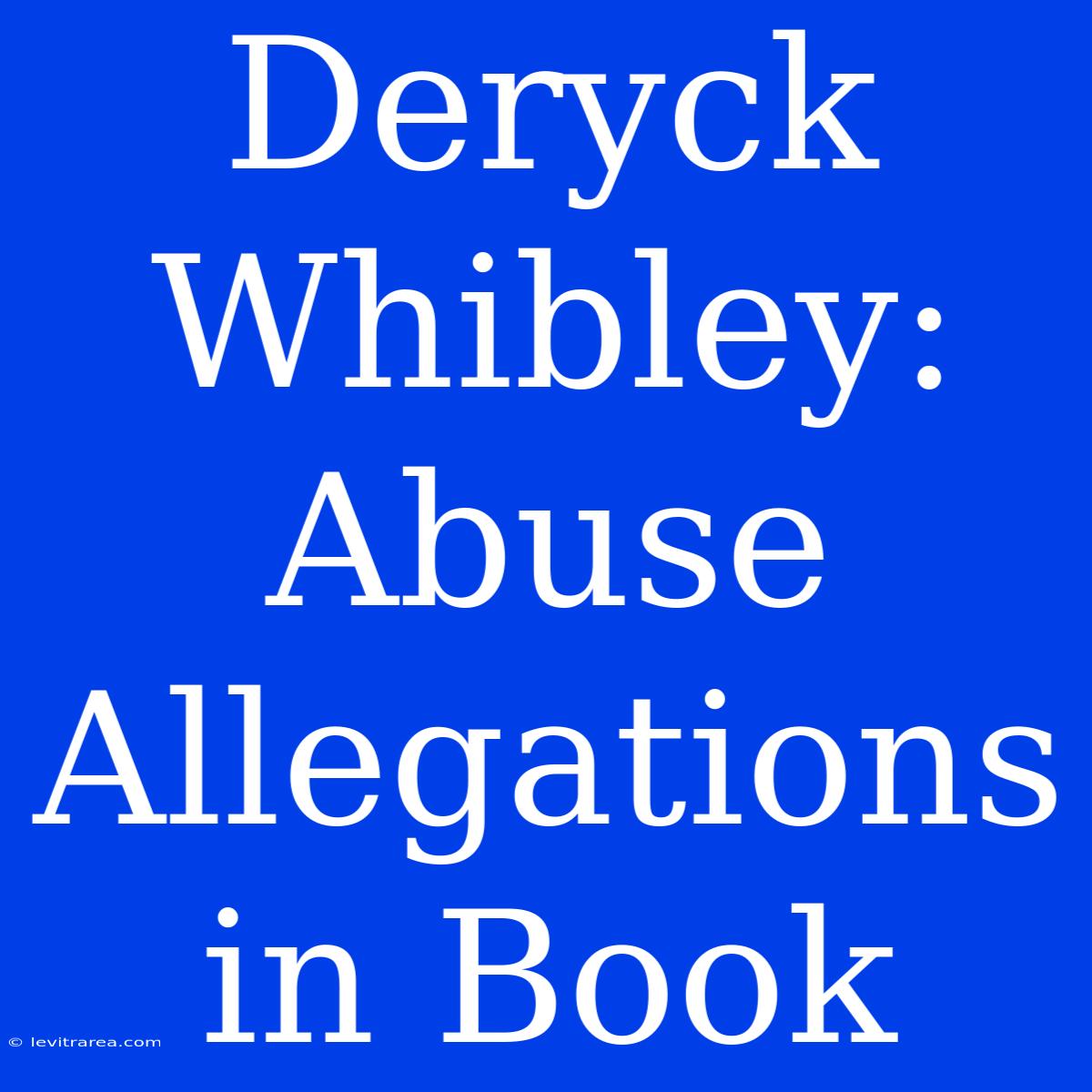 Deryck Whibley: Abuse Allegations In Book