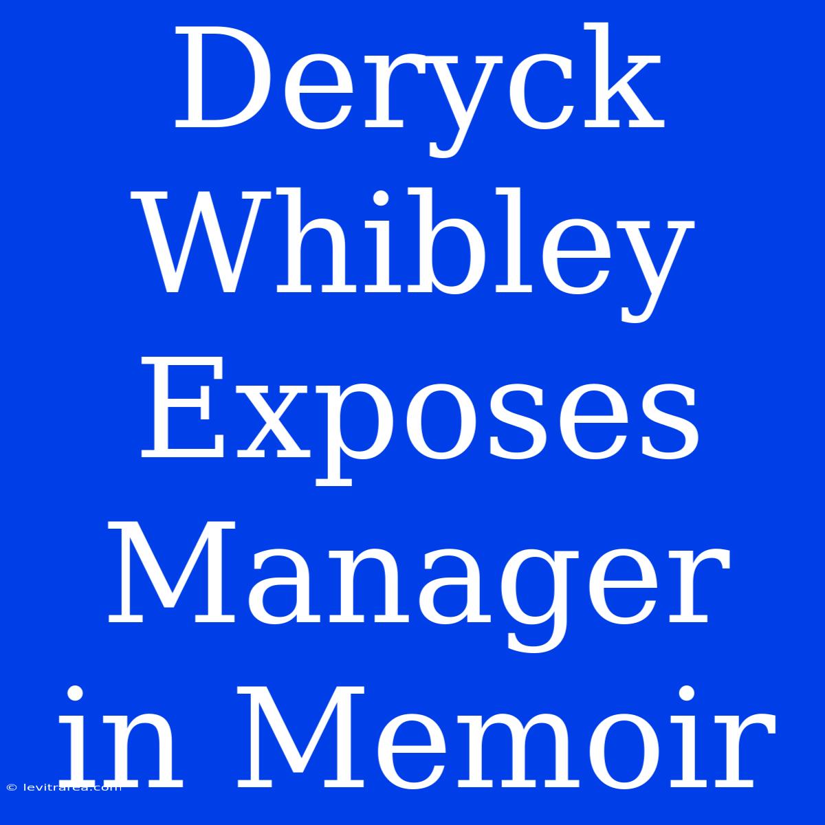 Deryck Whibley Exposes Manager In Memoir