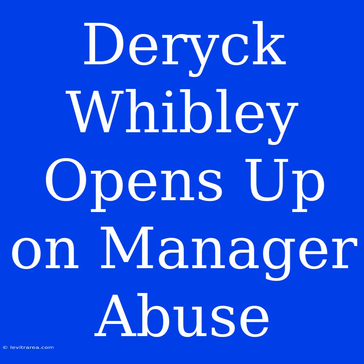 Deryck Whibley Opens Up On Manager Abuse