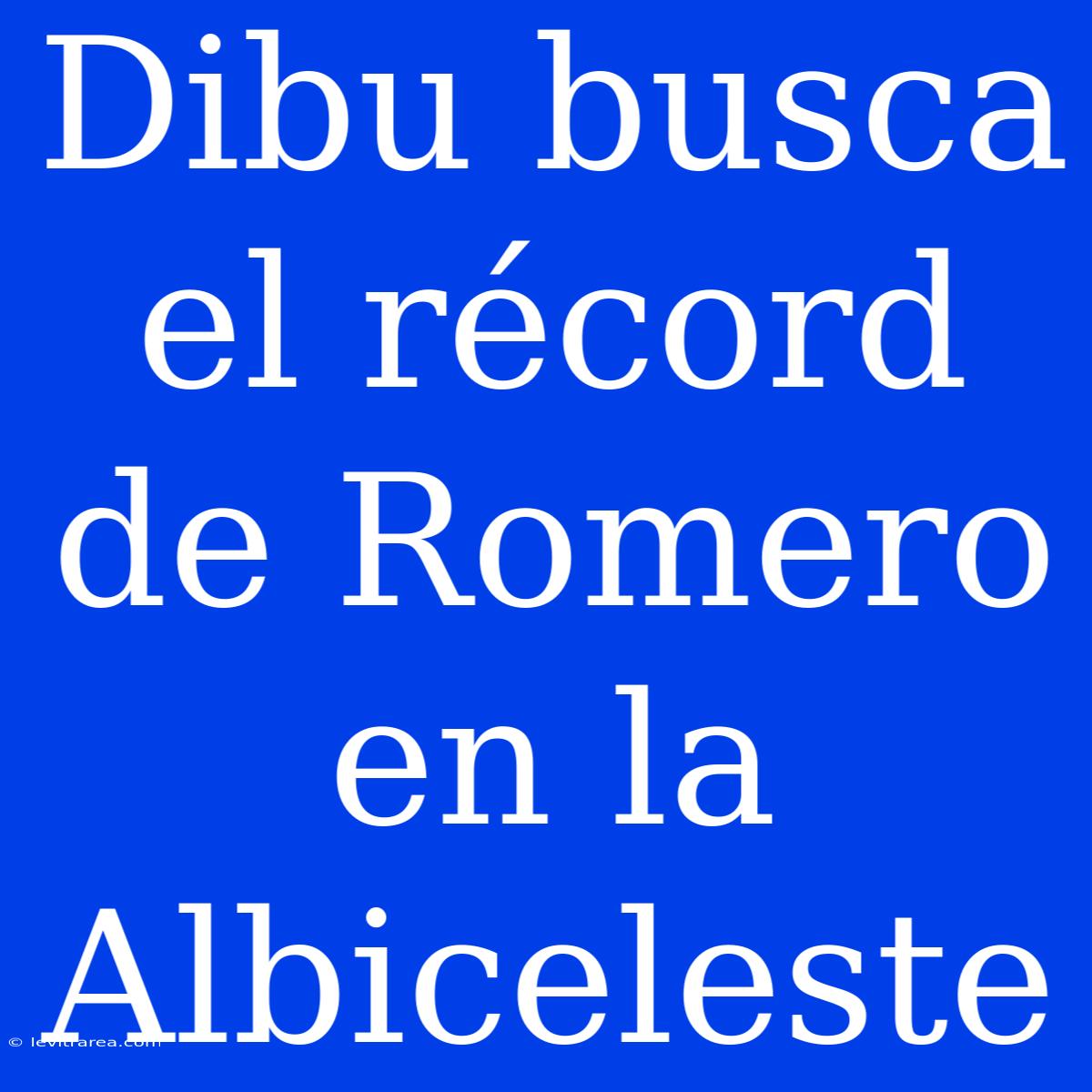 Dibu Busca El Récord De Romero En La Albiceleste