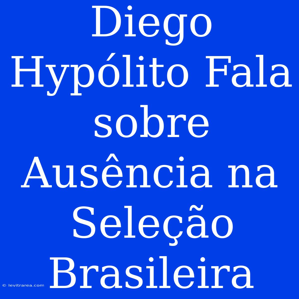 Diego Hypólito Fala Sobre Ausência Na Seleção Brasileira