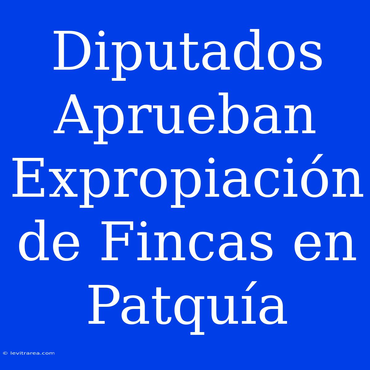 Diputados Aprueban Expropiación De Fincas En Patquía