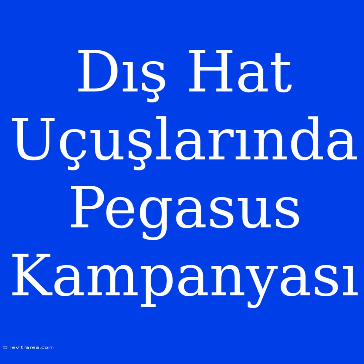 Dış Hat Uçuşlarında Pegasus Kampanyası